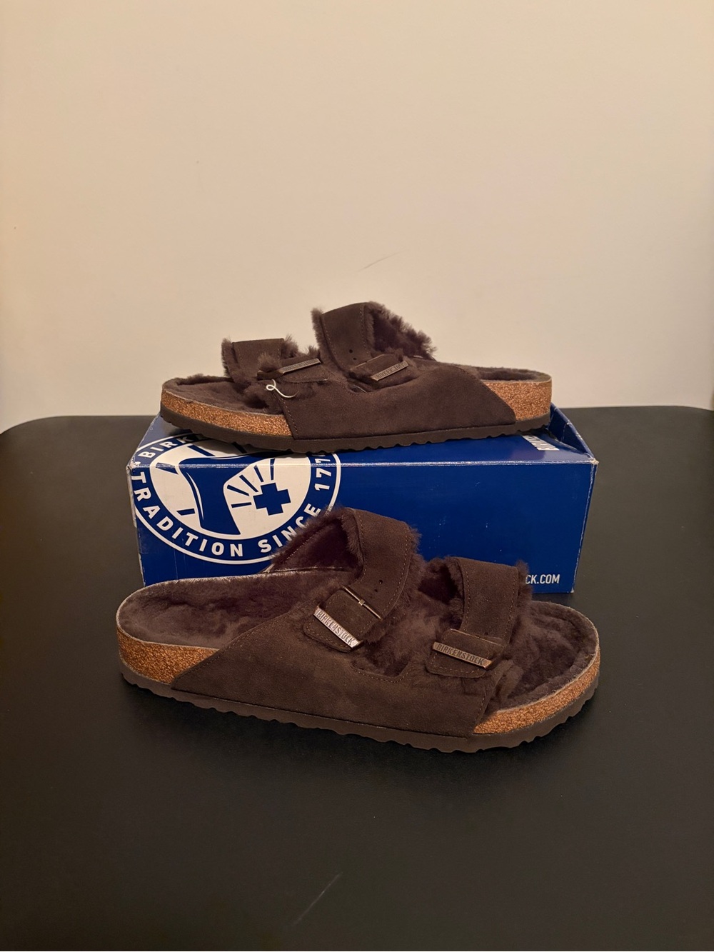 Birkenstock Arizona Shearling Mocca Men’s 11 JB